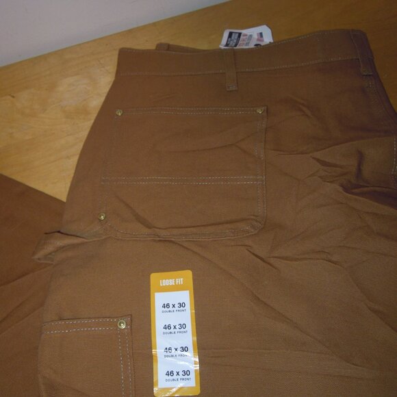 Vintage Carhartt Double Knee Brown Duck Utility Pants 46 X 30 NWT USA Loose Fit - Picture 5 of 6